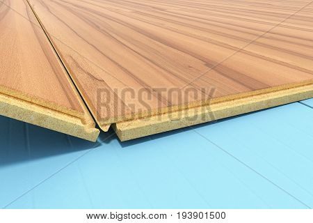 Installing Wooden Laminate Flooring With Insulation And Soundproofing Sheets Laying Laminate Floorin