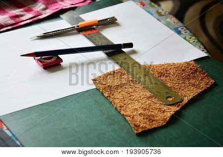 Leather Craft Tools Or Equipment For Made Handcrafted Genuine Leather Pocket