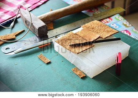 Leather Craft Tools Or Equipment For Made Handcrafted Genuine Leather Pocket