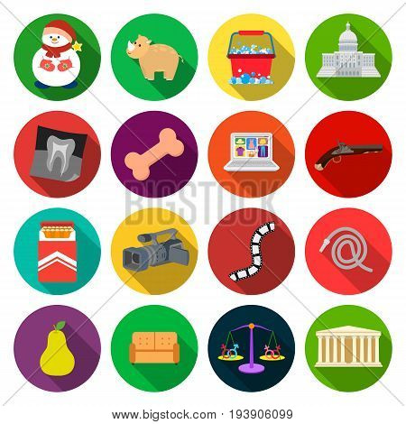 improvement, business, progress and other  icon in flat style. theater, italy, rest icons in set collection.