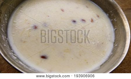 Kheer sweet or cream soup dish in india