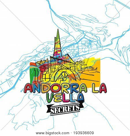 Andorra Travel Secrets Art Map