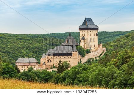 Karlstejn Castle large Gothic castle founded 1348 CE by Charles IV Czech Republic