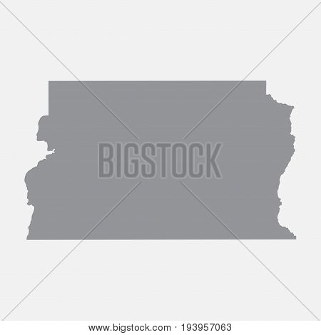 Brasilia city map in gray on a white background