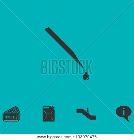 Hypodermic icon flat. Simple vector symbol and bonus icon