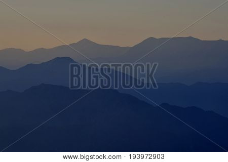Silhouette of Himalayan Dhauladhar Mountain Range India