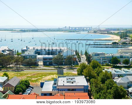 View of yachts and buildings in Bunbury Western Australia