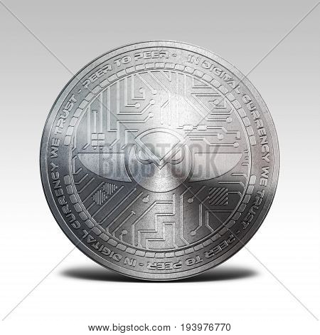 silver gnosis coin isolated on white background 3d rendering illustrationcopper