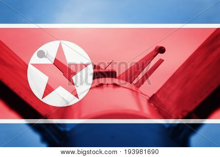 Weapons Of Mass Destruction. North Korea Icbm Missile. War Background.