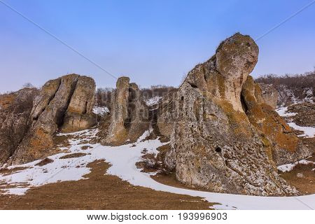 Geological Reservation Cheile Dobrogei located in Constanta county Romania