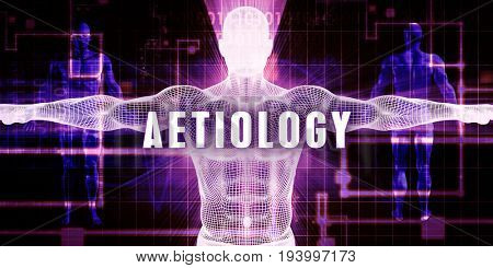Aetiology as a Digital Technology Medical Concept Art 3D Illustration Render