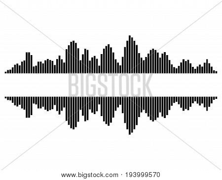 Equalizer Music Sound Wave Vector Symbol Icon Design.