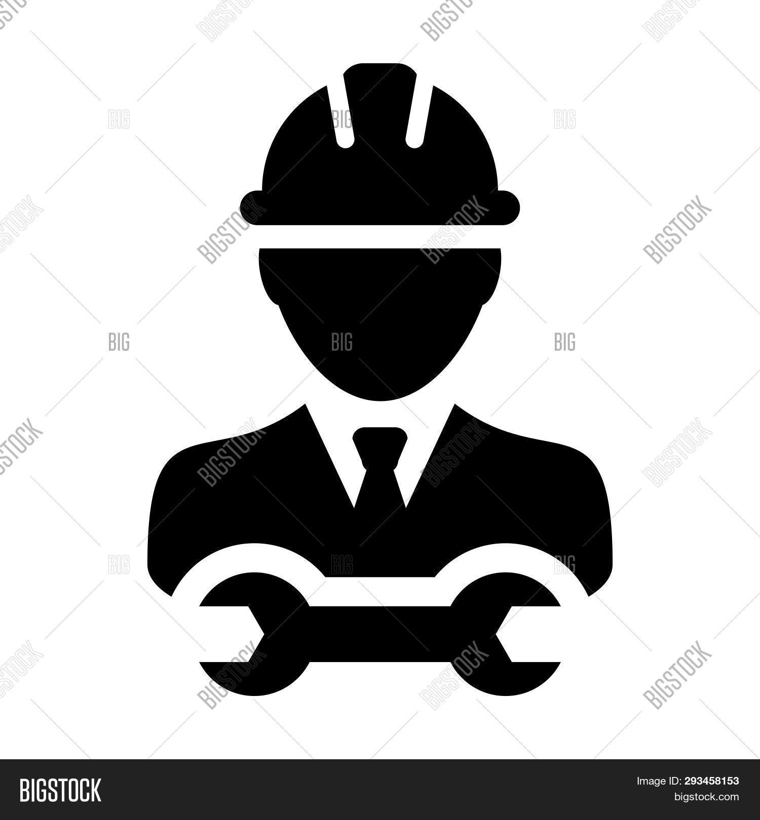 Operator Worker Icon Vector & Photo (Free Trial) | Bigstock