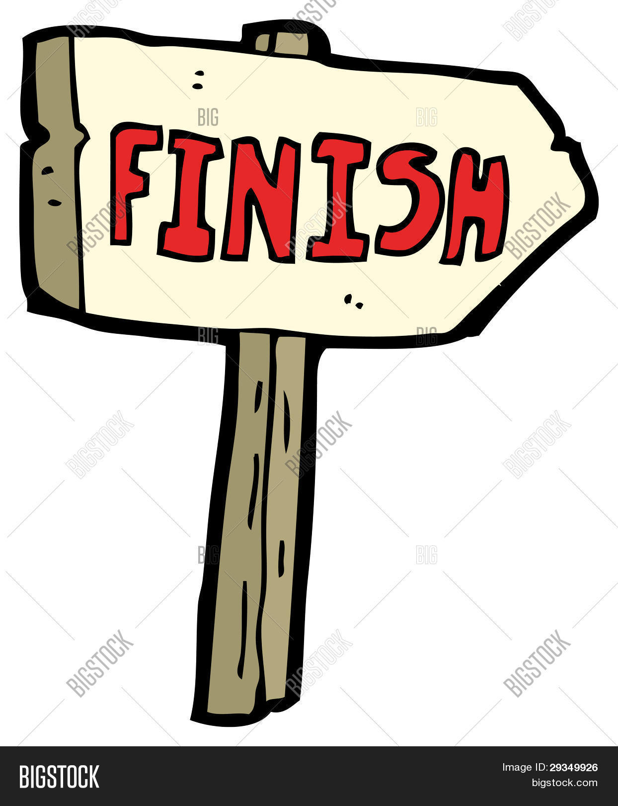 Finish Sign Cartoon ( Image & Photo (Free Trial) | Bigstock