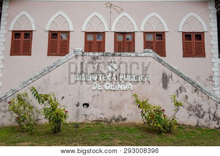 Olinda, Brazil - 25 January 2019: Library Of Olinda On Brazil