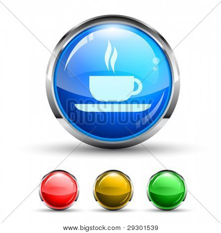 กาแฟคริสตัลปุ่มมันสะท้อนแสงและแหวน Cromed สีที่ 4 รวม