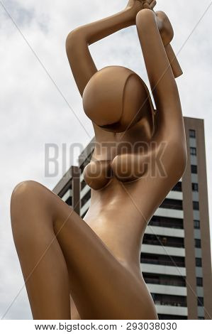 Fortaleza/ceará/brasil - February 14 2019 - Statue Of Iracema Beach