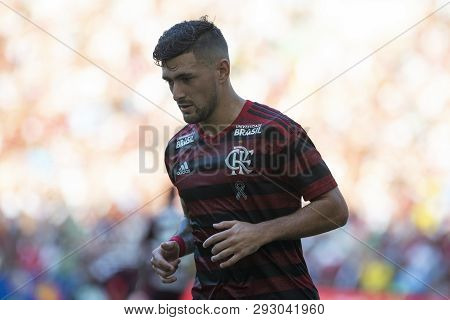 Rio, Brazil - March 31, 2019: De Arrascaeta Player In Match Between Vasco And Flamengo By The Carioc