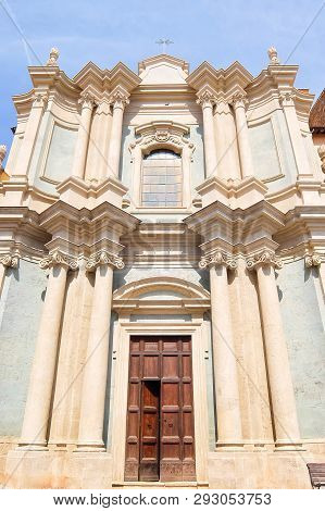 Tarquinia, Italy - Circa September 2017. Sunny Day In Tarquinia. Beautiful View Of Catholic Church (
