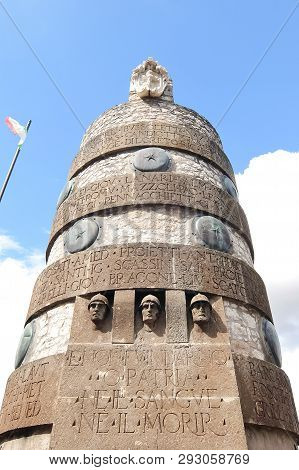 Narni, Italy - Circa September 2017. War Memorial In Small Hilltown Narni, Italy