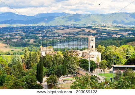 Narni, Italy - Circa September 2017. View Of The Ancient Castle (castello Di San Girolamo)