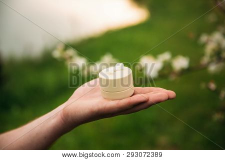 Man Makes A Marrige Proposal To A Girl. Gives Her A Ring For The Engagement. Close-up Hands