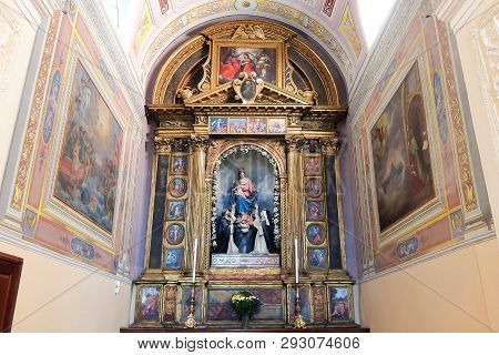 Pennabilli, Italy - Circa August 2017. Interiors Of Catholic Church (parrocchia Cattedrale)
