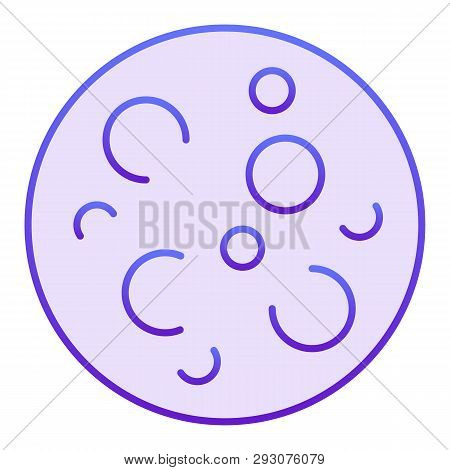 Full Moon Flat Icon. Moon With Craters Violet Icons In Trendy Flat Style. Space Gradient Style Desig