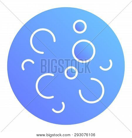 Full Moon Flat Icon. Moon With Craters Color Icons In Trendy Flat Style. Space Gradient Style Design