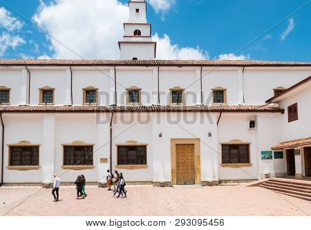 Bogota,  Colombia  March 18  Mount Serrate Church Built On A Hill Where Thousands Of Pilgrims Arrive