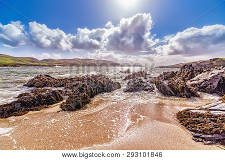 Beautiful Landscape Of Rocky Shore  In County Cork