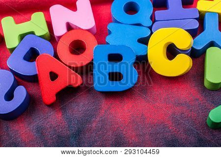 Colorful Abc Letters Of Alphabet Made Of Wood