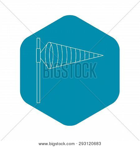 Windsock, Icon. Outline Illustration Of Windsock Vector Icon For Web