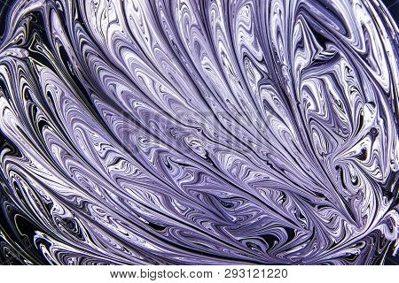 Paint Mixed With A Component, Marble Surface, Abstraction