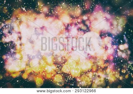 Bokeh Light Background, Christmas And New Year Holidays Background