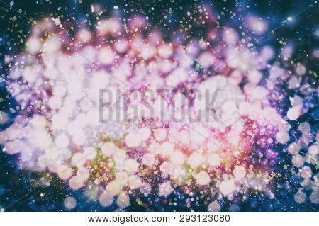 Bokeh Light Background, Christmas And New Year Holidays Background
