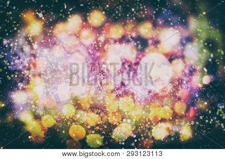 Bokeh Light Background, Christmas And New Year Holidays Background