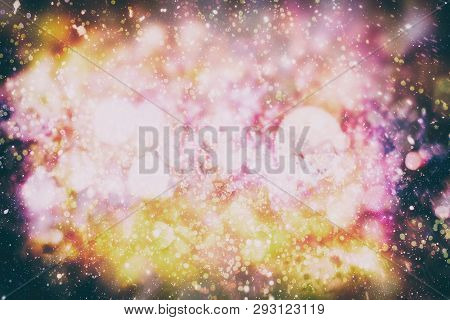 Bokeh Light Background, Christmas And New Year Holidays Background