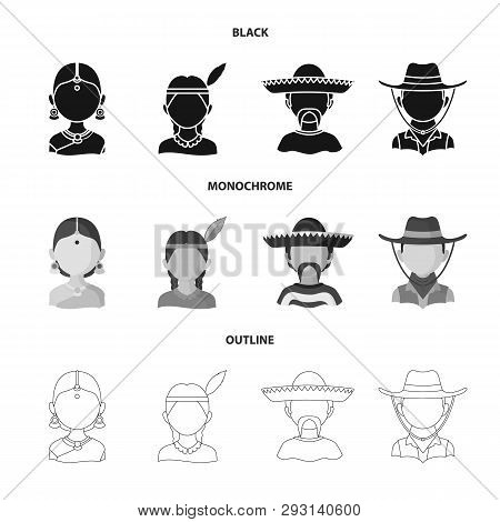 Isolated Object Of Imitator And Resident Icon. Collection Of Imitator And Culture Stock Symbol For W