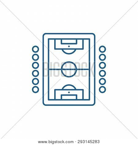 Table Soccer Play Line Icon Concept. Table Soccer Play Flat  Vector Symbol, Sign, Outline Illustrati