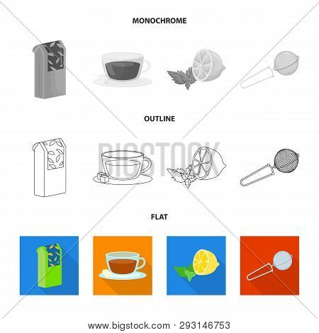 Vector Design Of Healthy And Floral  Symbol. Collection Of Healthy And Gradient Stock Vector Illustr
