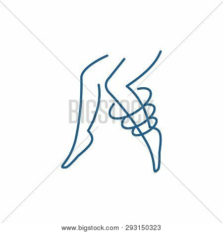 Varicose Veins Line Icon Concept. Varicose Veins Flat  Vector Symbol, Sign, Outline Illustration.