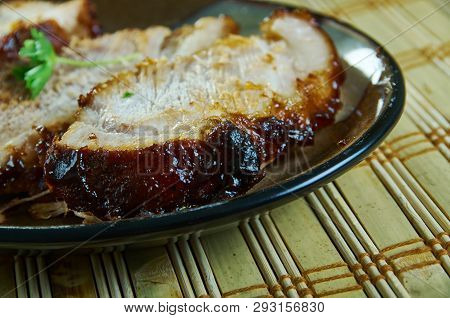 Pernil-style Roast Pork, Typical Dish In Ecuador And Many Parts Of Latin America