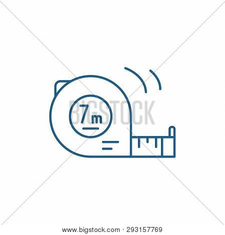 Yardstick Line Icon Concept. Yardstick Flat  Vector Symbol, Sign, Outline Illustration.