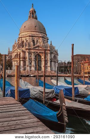 Basilica Santa Maria Della Salute From The Grand Canal In Venice, Italy