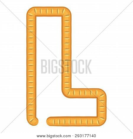 Letter L Bread Icon. Cartoon Illustration Of Letter L Bread Icon For Web