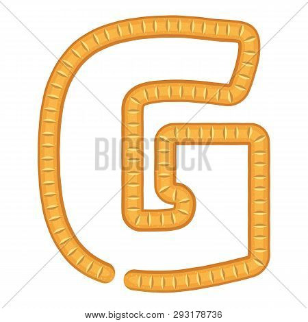 Letter G Bread Icon. Cartoon Illustration Of Letter G Bread Icon For Web