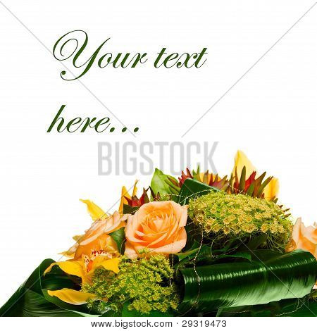 decoración para la tarjeta de felicitación de las rosas de té