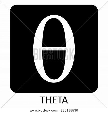 The White Theta Greek Letter Illustration On Dark Background