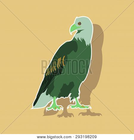 Paper Sticker On Theme Of Andorra Eagle